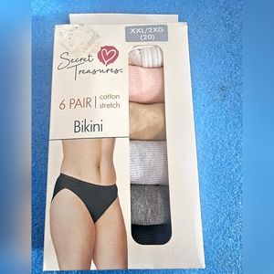 NWOT Secret Treasures Bikini underwear 6pk XXL(20)
